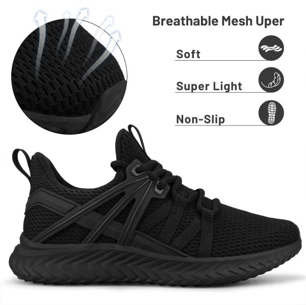 Womens Slip On Sneakers Women Walking Tennis Shoes Lightweight Casual Sneakers for Gym Travel Work - Image 2