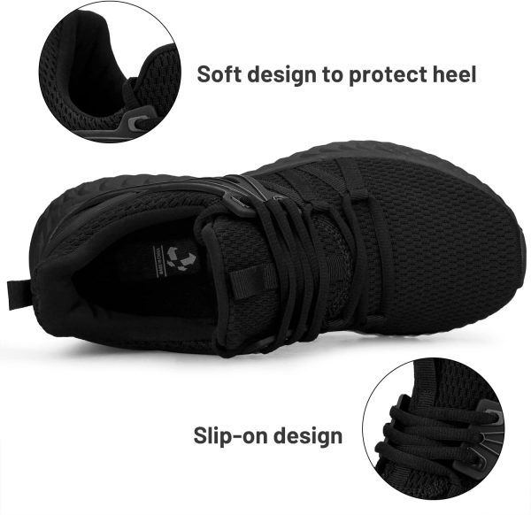 Womens Slip On Sneakers Women Walking Tennis Shoes Lightweight Casual Sneakers for Gym Travel Work - Image 3
