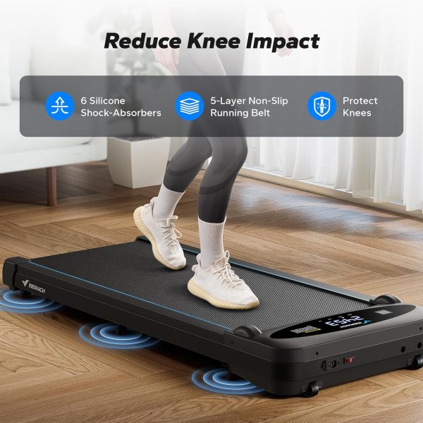 MERACH Walking Pad, 2.75HP Quiet Under Desk Treadmills for Home, Portable Walking Treadmill with Magnetic Remote Control, LED Display, APP - Image 2