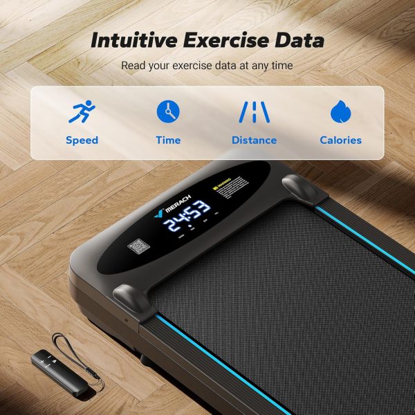 MERACH Walking Pad, 2.75HP Quiet Under Desk Treadmills for Home, Portable Walking Treadmill with Magnetic Remote Control, LED Display, APP - Image 6