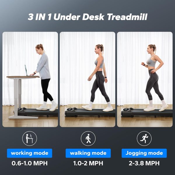MERACH Walking Pad, 2.75HP Quiet Under Desk Treadmills for Home, Portable Walking Treadmill with Magnetic Remote Control, LED Display, APP - Image 7