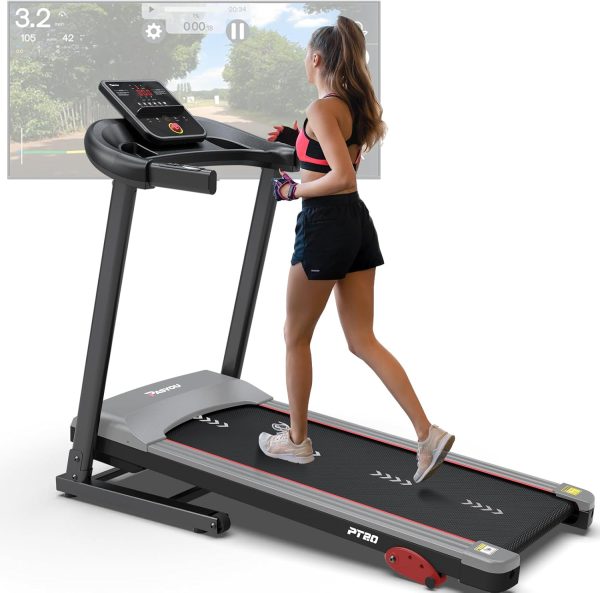 PASYOU Treadmill with Incline Foldable Treadmill for Home with Bluetooth-Walking RunningJogging,15 Pre Programs,Easy Assembly Compact Portable and Space Saving