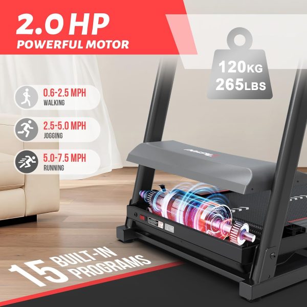 PASYOU Treadmill with Incline Foldable Treadmill for Home with Bluetooth-Walking RunningJogging,15 Pre Programs,Easy Assembly Compact Portable and Space Saving - Image 2
