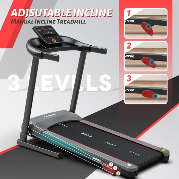 PASYOU Treadmill with Incline Foldable Treadmill for Home with Bluetooth-Walking RunningJogging,15 Pre Programs,Easy Assembly Compact Portable and Space Saving - Image 3