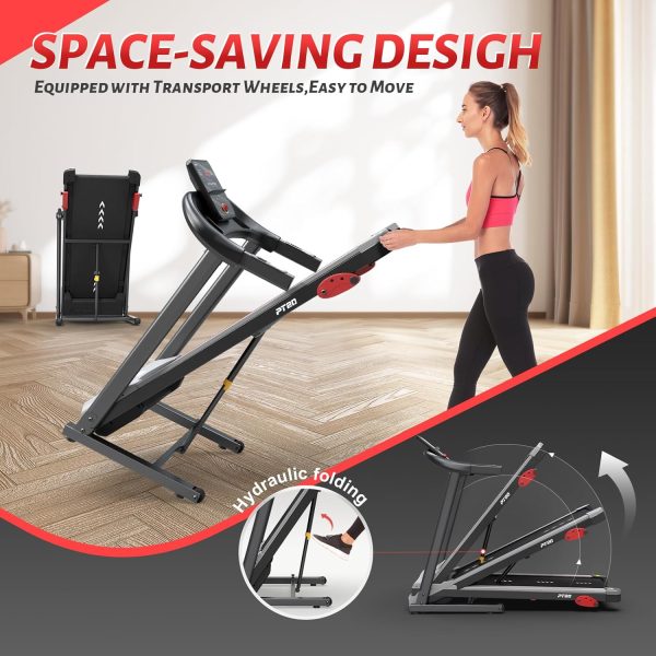 PASYOU Treadmill with Incline Foldable Treadmill for Home with Bluetooth-Walking RunningJogging,15 Pre Programs,Easy Assembly Compact Portable and Space Saving - Image 7