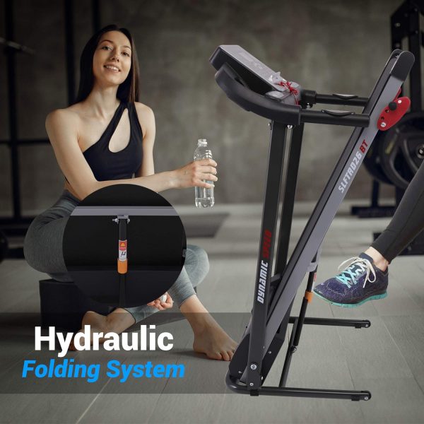 SereneLife Folding Treadmill - Foldable Home Fitness Equipment with LCD for Walking & Running - Cardio Exercise Machine - Preset and Adjustable Programs - Bluetooth Connectivity - Image 6
