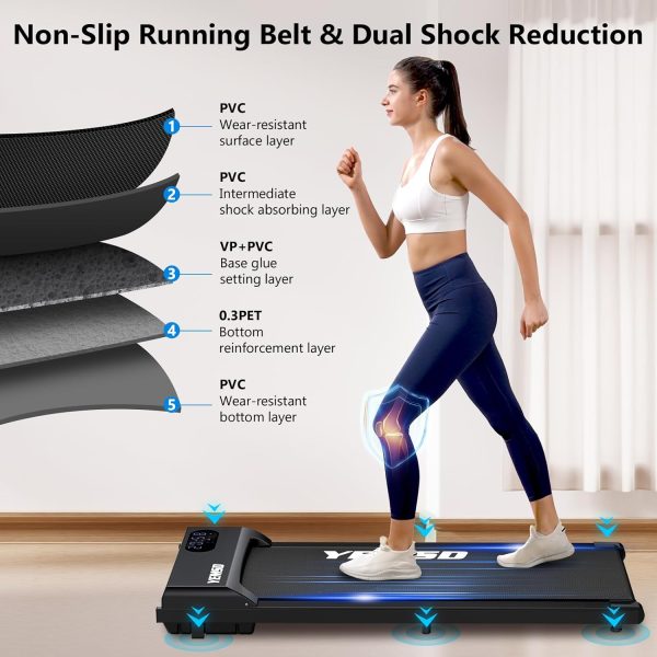 Walking Pad, Walking Pad Treadmill 330 lb Capacity，3 in 1 Portable Under Desk Treadmill for Home and Office with Remote Control, LED Display - Image 2