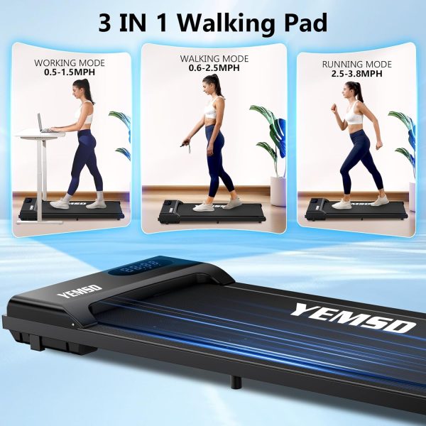 Walking Pad, Walking Pad Treadmill 330 lb Capacity，3 in 1 Portable Under Desk Treadmill for Home and Office with Remote Control, LED Display - Image 5